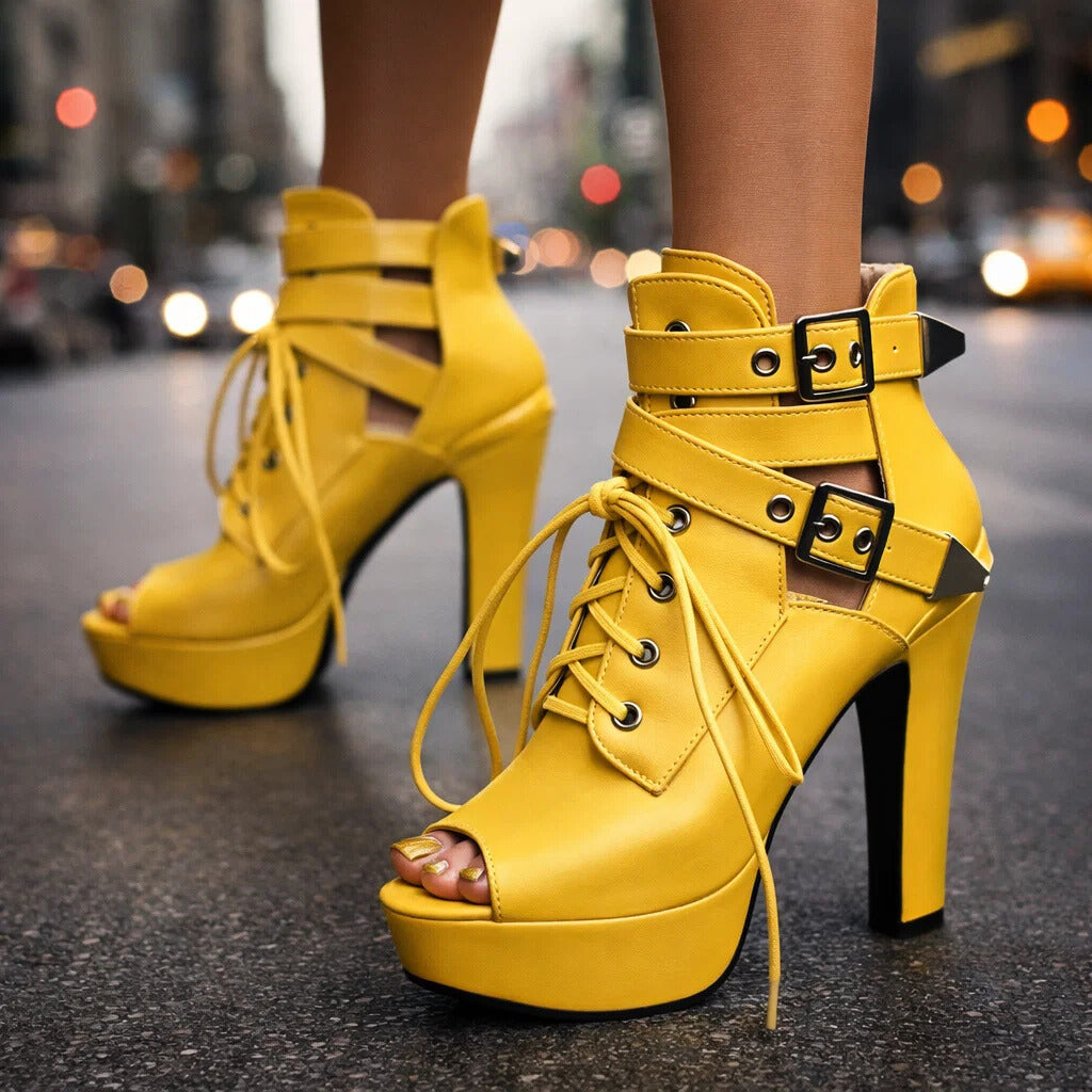 Marabella | Lace-Up Platform Heels