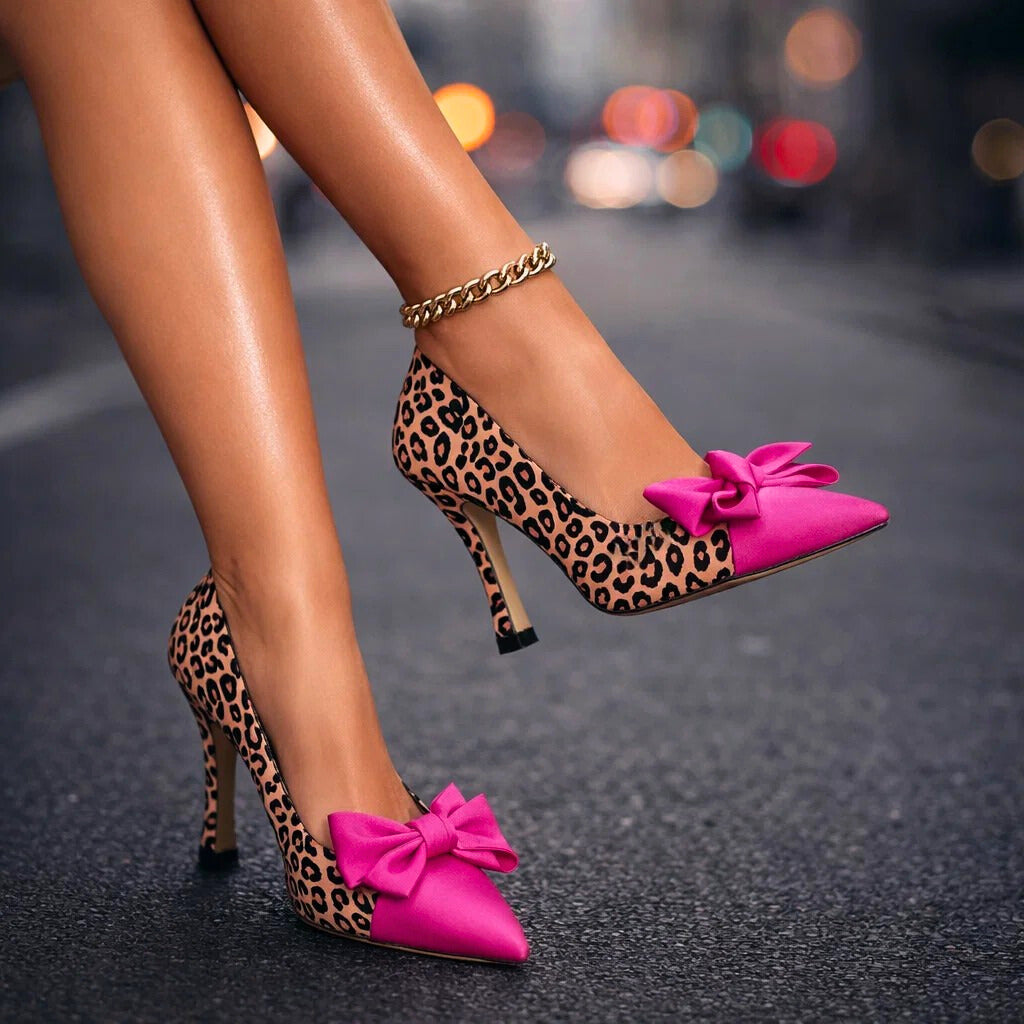 Gianna | Leopard Print Bow Heels