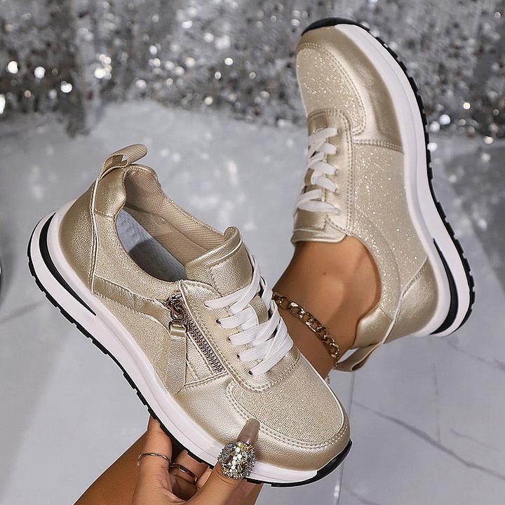 Rose | Zip-Up Sneakers