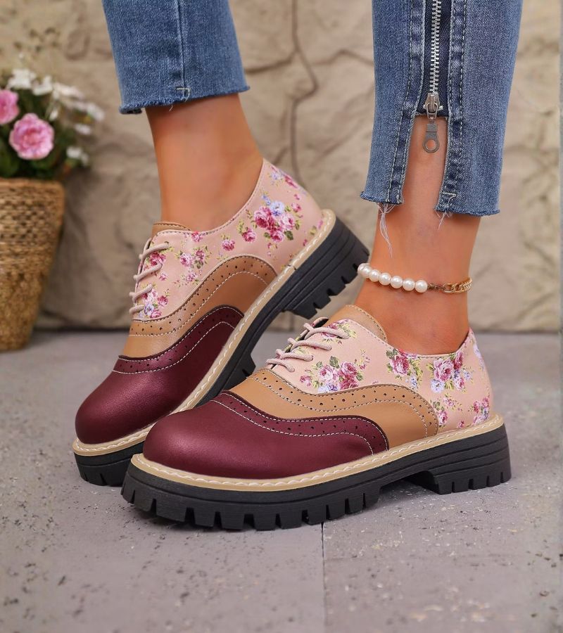 Paris | Retro Floral Oxfords