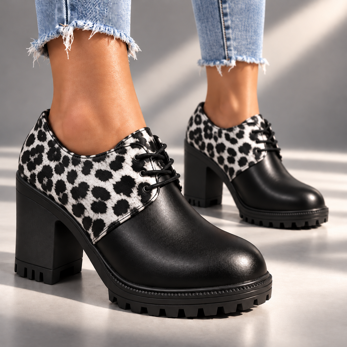 Roxie | Retro Leopard Print Heels