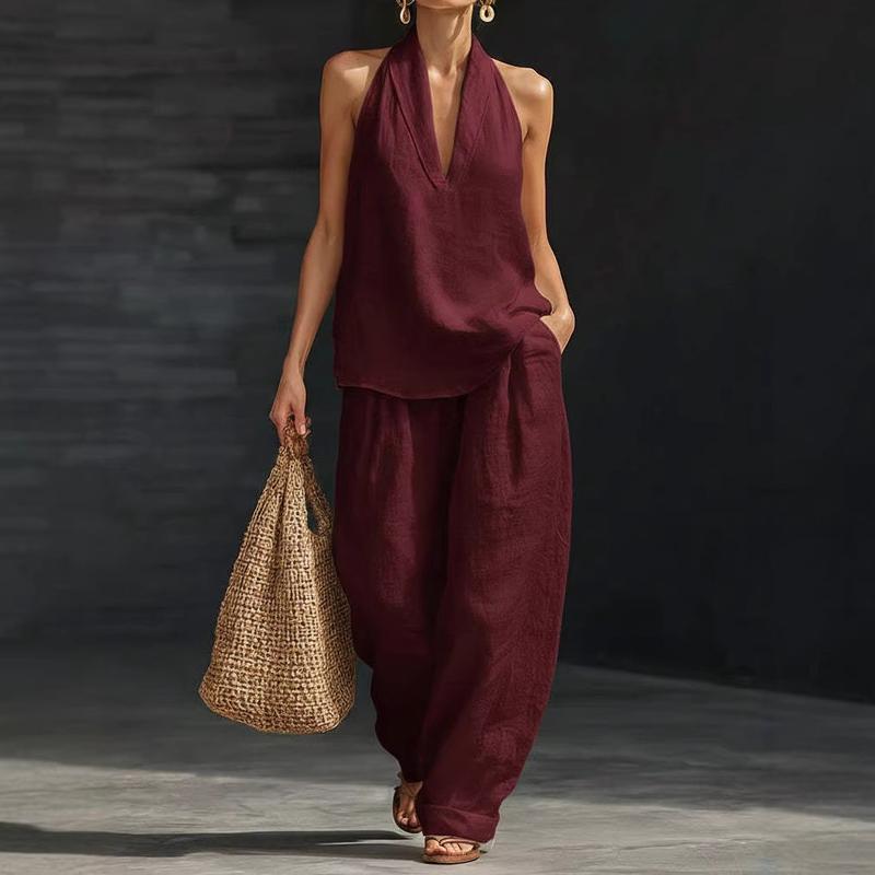 Eve | Linen-Look Set for Hot Days