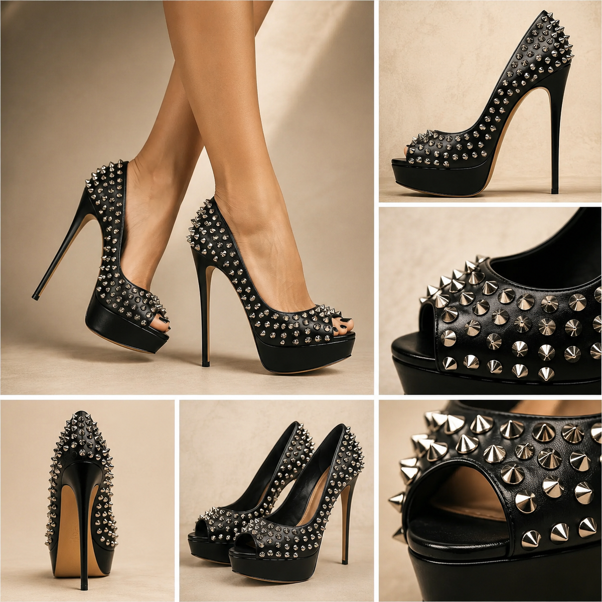 Rena | Studded Heels