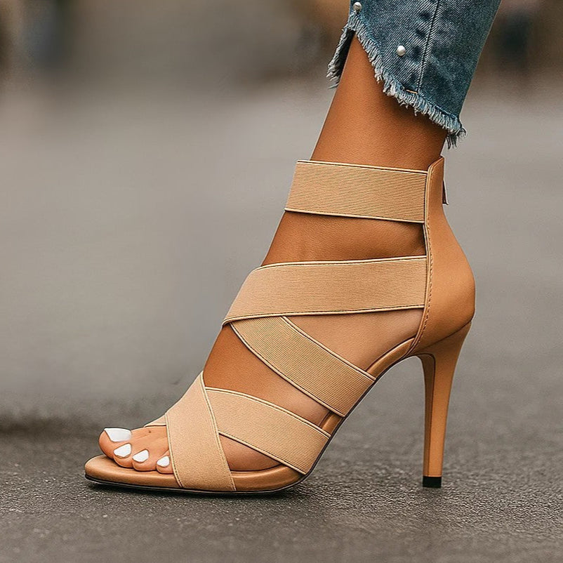 Gabrielle | Stretch Strap Heels