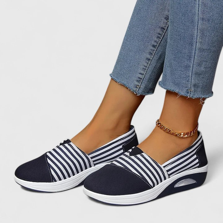Edith | Striped Slip-On Sneakers