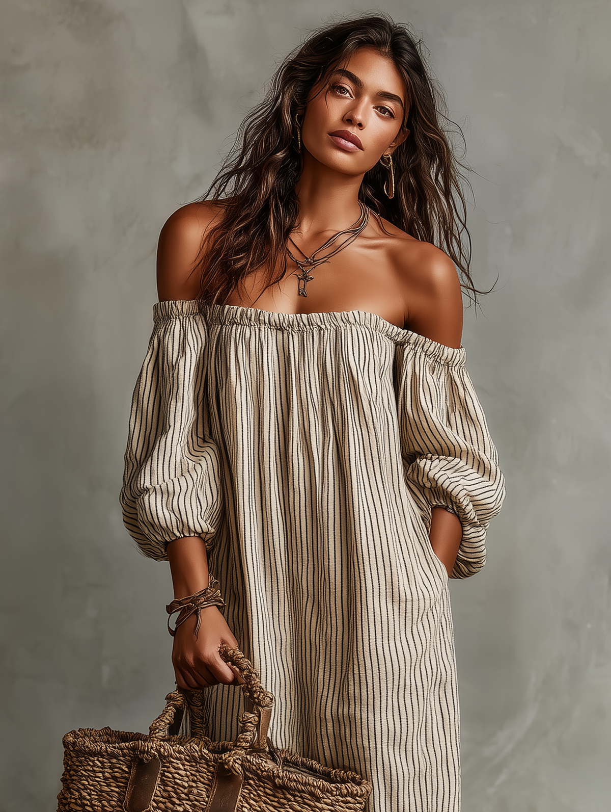Ursula | Cotton-Linen Maxi Dress