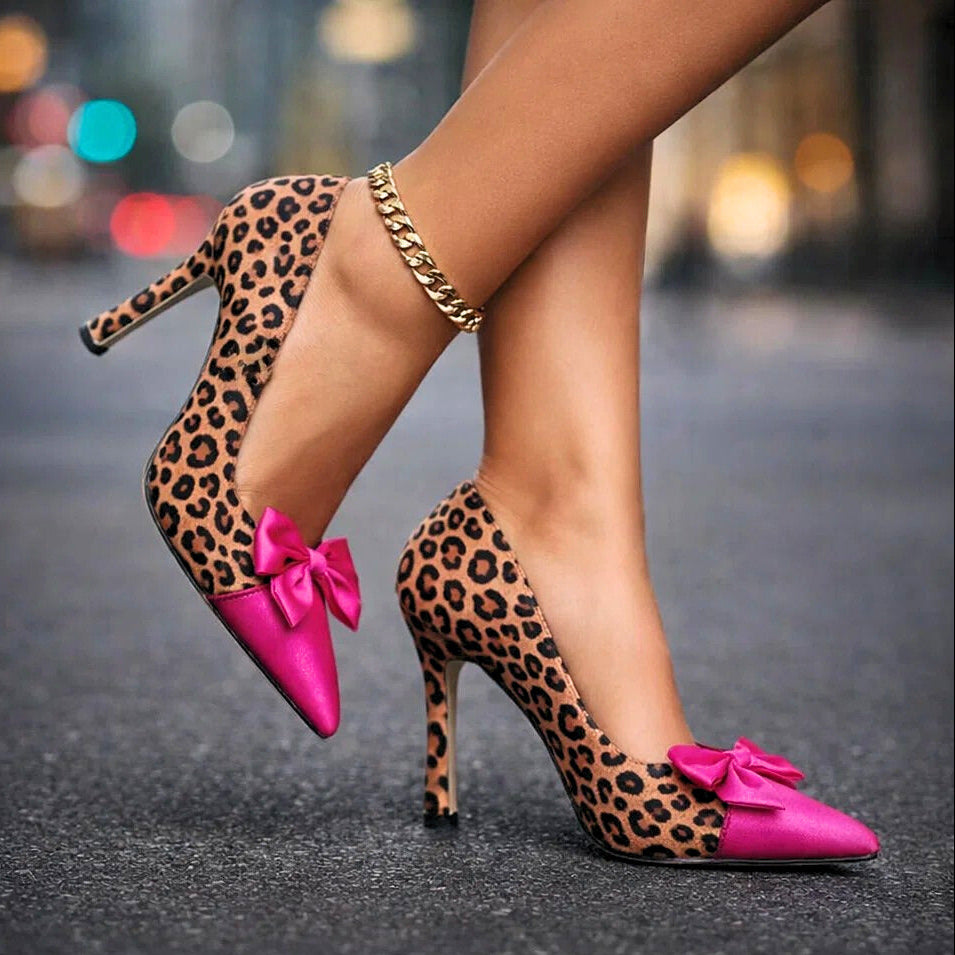 Gianna | Leopard Print Bow Heels