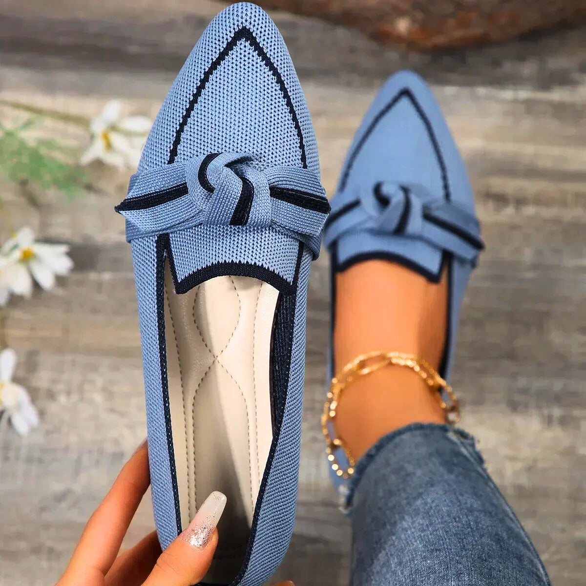 Valentina | Knit Ballet Flats