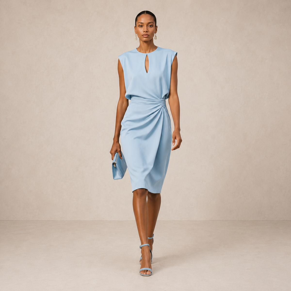 Juliet | Ruched-Waist Midi Dress