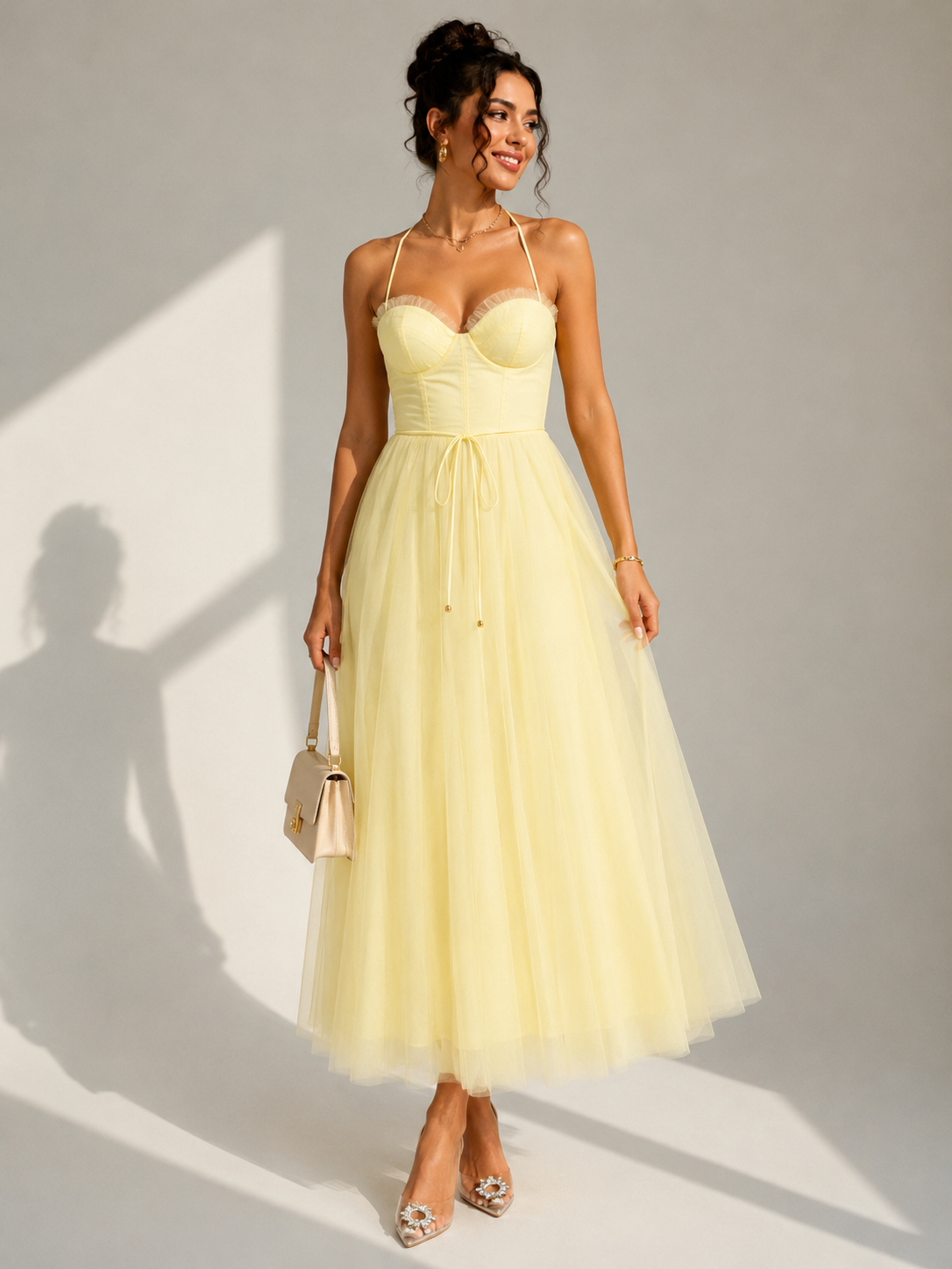 Edith | Tulle Midi Dress