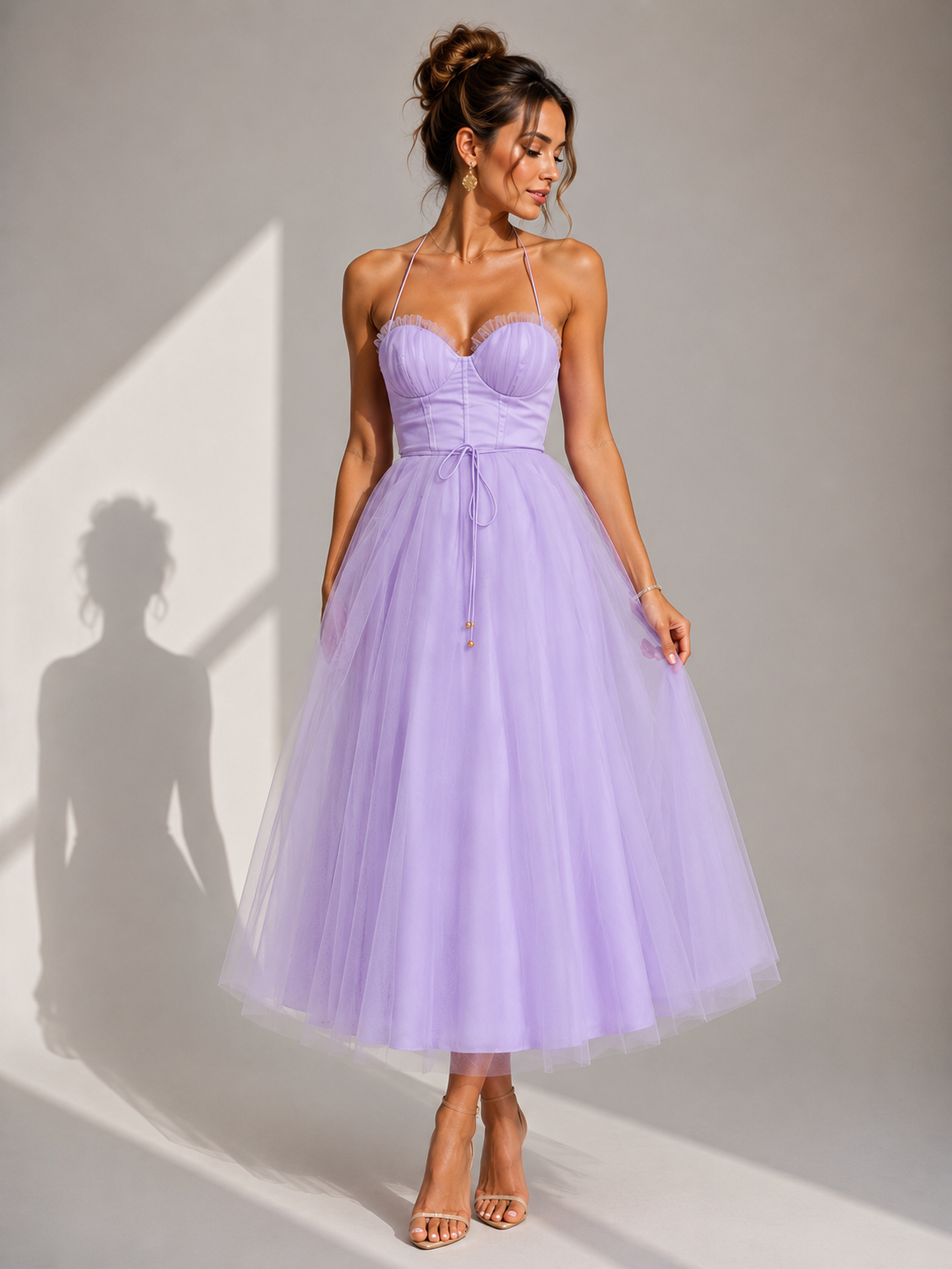 Edith | Tulle Midi Dress