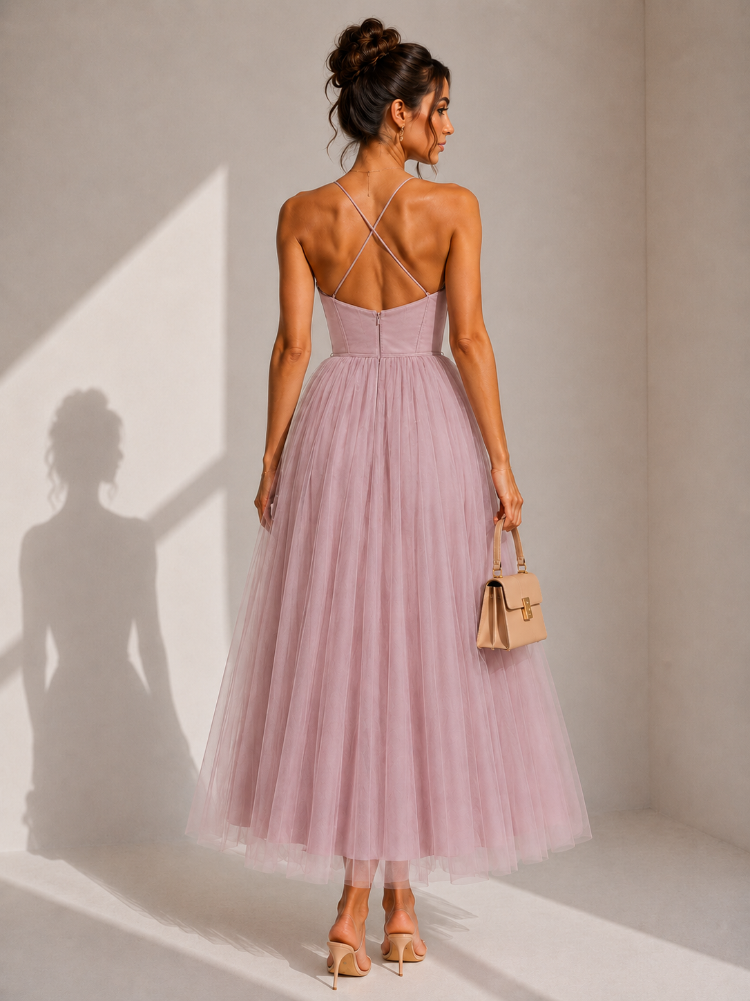 Edith | Tulle Midi Dress