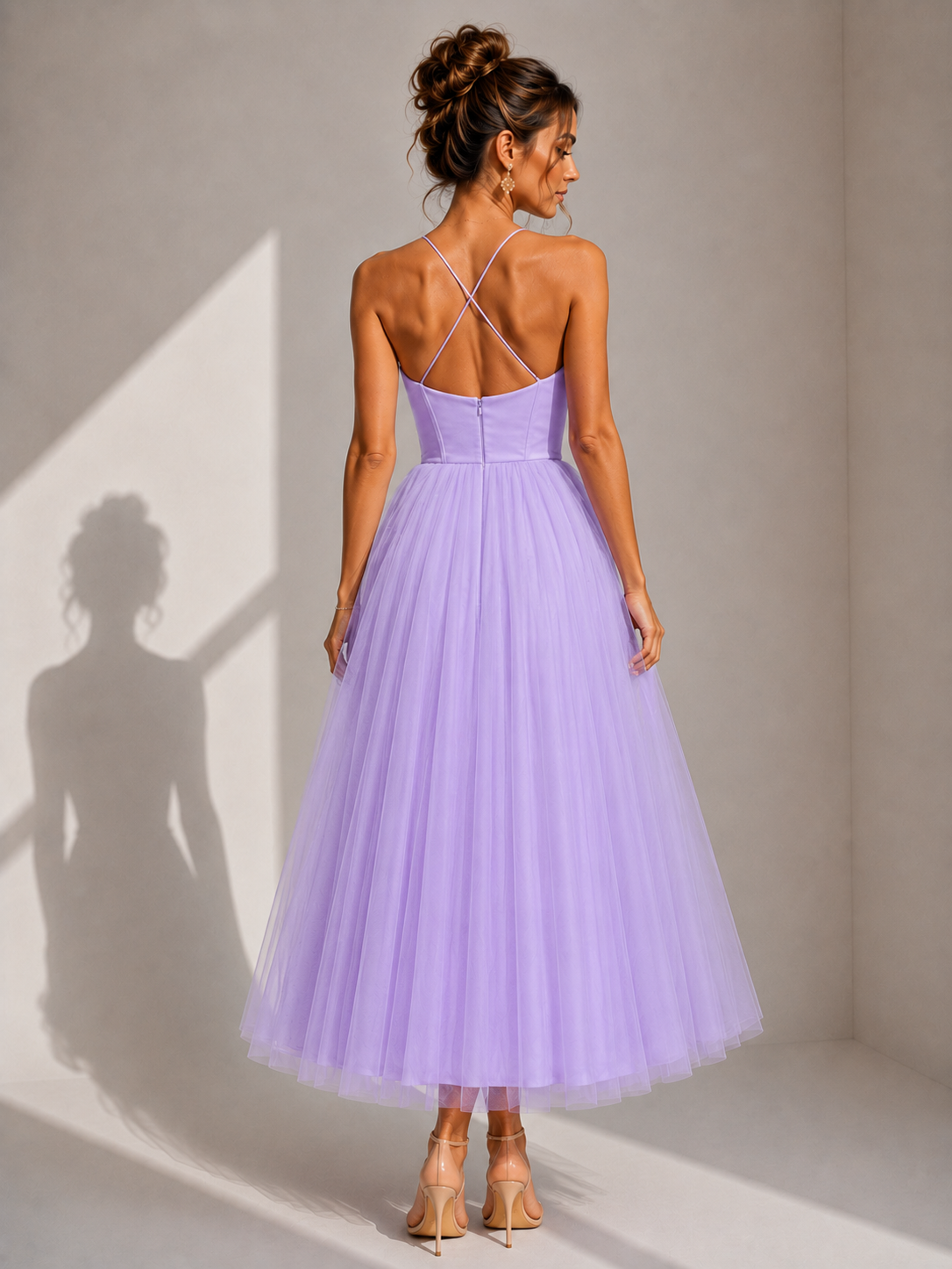 Edith | Tulle Midi Dress