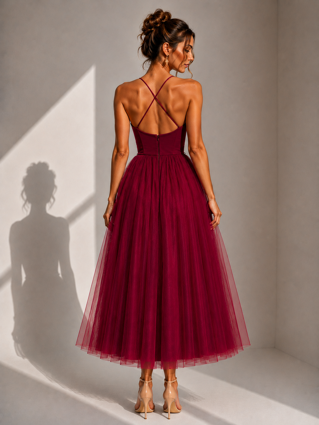 Edith | Tulle Midi Dress