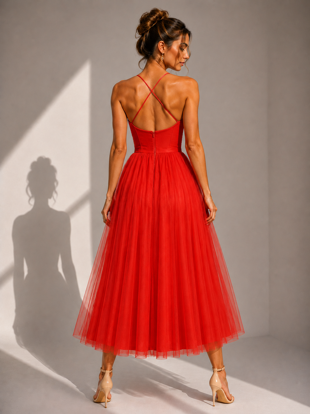 Edith | Tulle Midi Dress