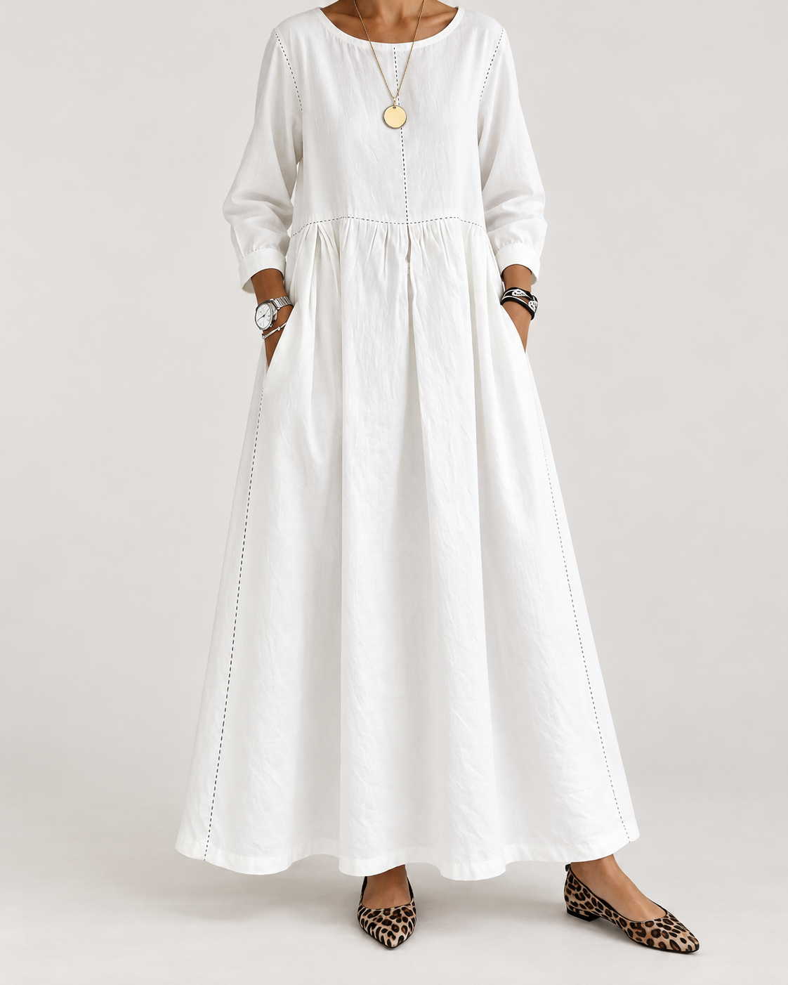 Zephyrelle | Vintage-Style Denim Maxi Dress