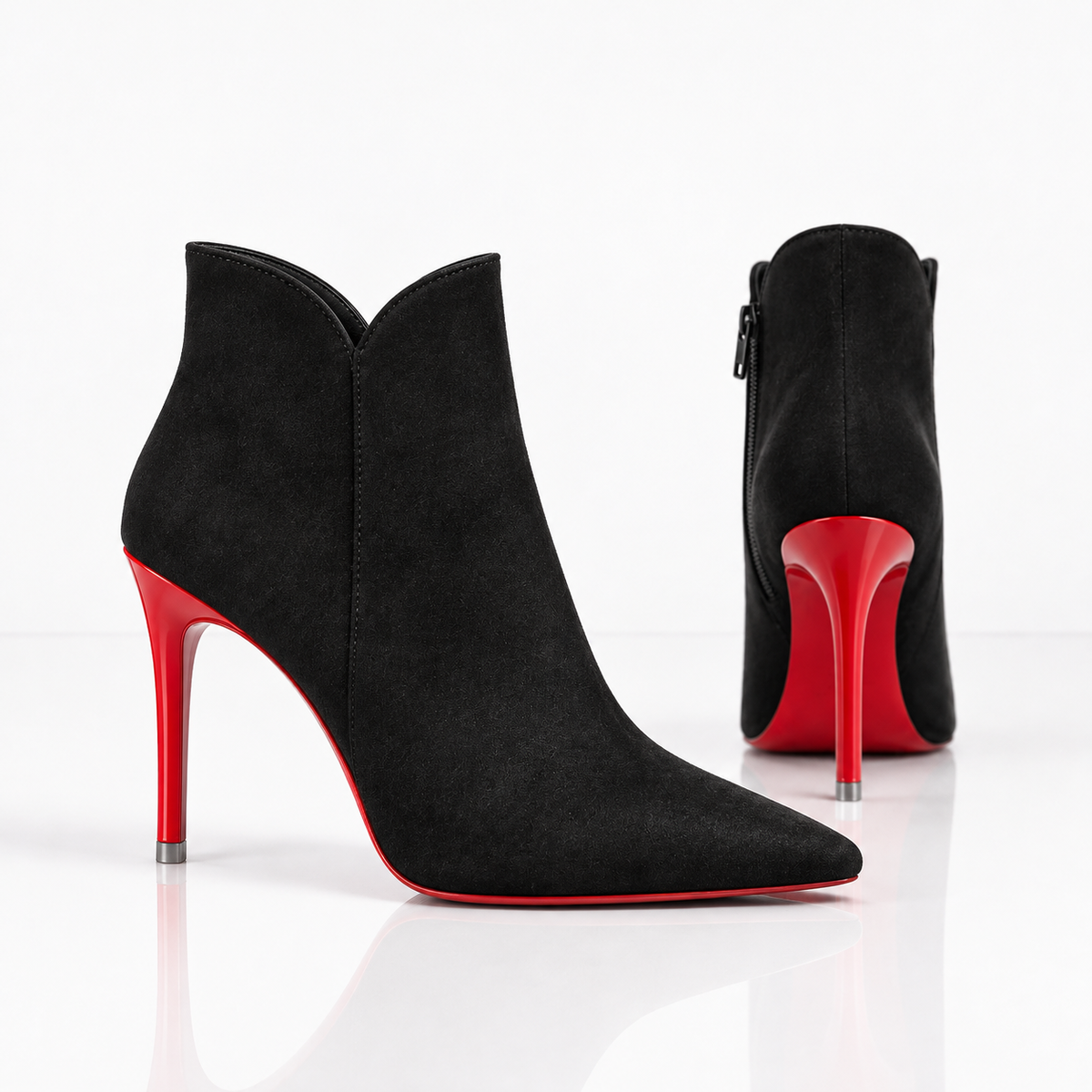 Scarlett | Faux Suede Stiletto Ankle Boots