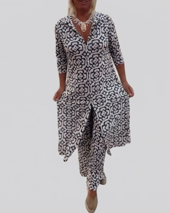 Marianne | Button-Front Two-Piece Set