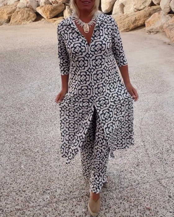 Marianne | Button-Front Two-Piece Set