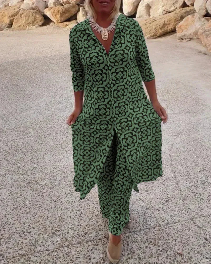 Marianne | Button-Front Two-Piece Set