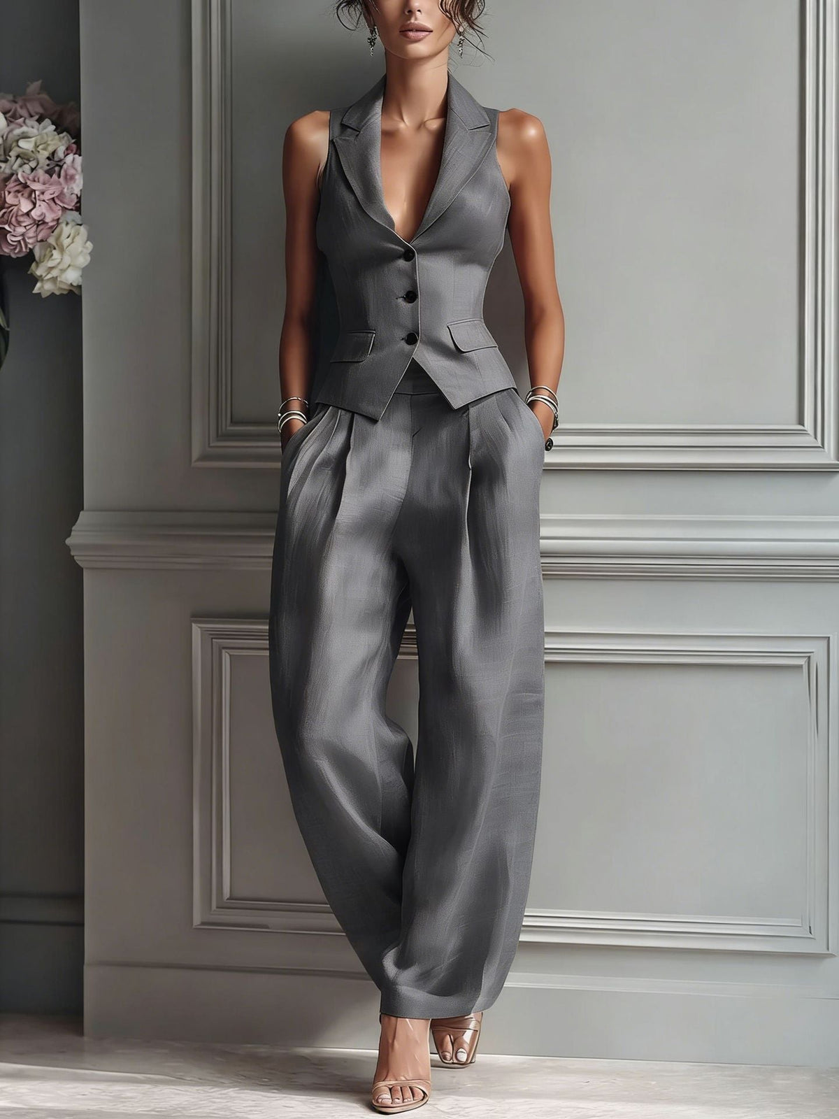 Melissa | V-Neck Two-Piece Set