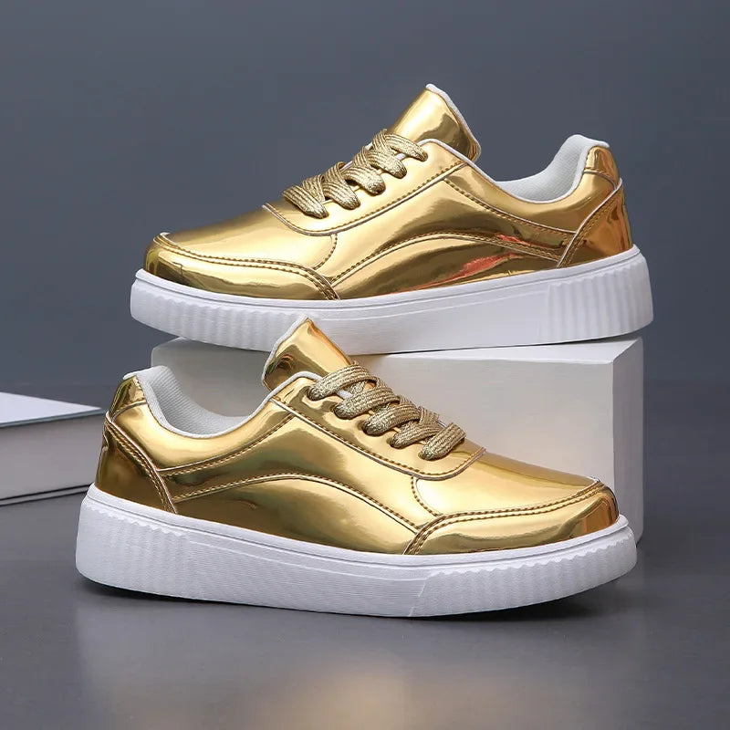 ShimmerLine | Metallic Sneakers