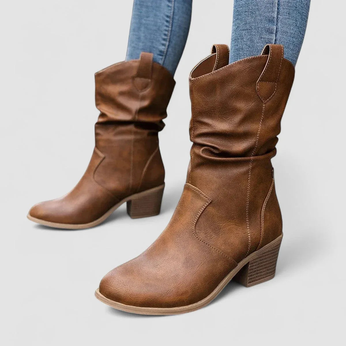 Vivian | Orthopedic Leather-Look Ankle Boots