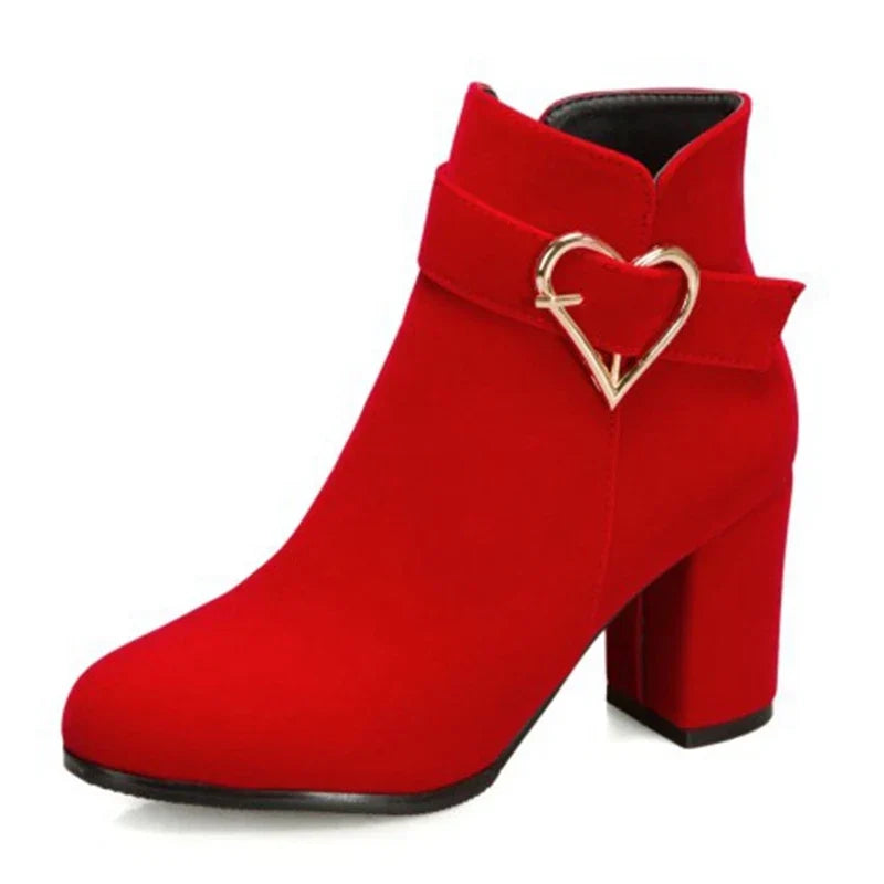 Mila | Suede-Look Heels with Heart