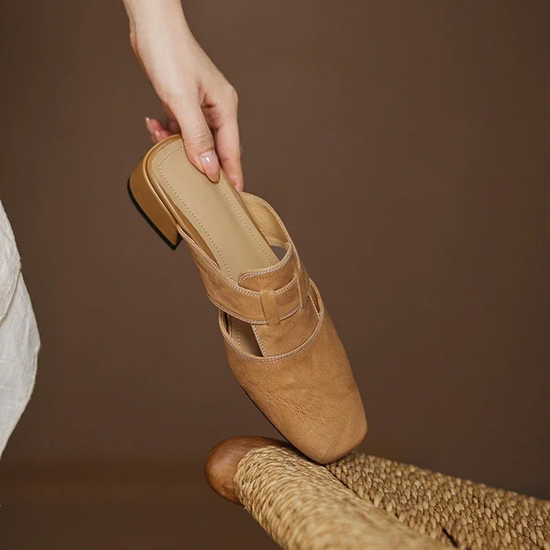 Avery | Genuine Leather Mules