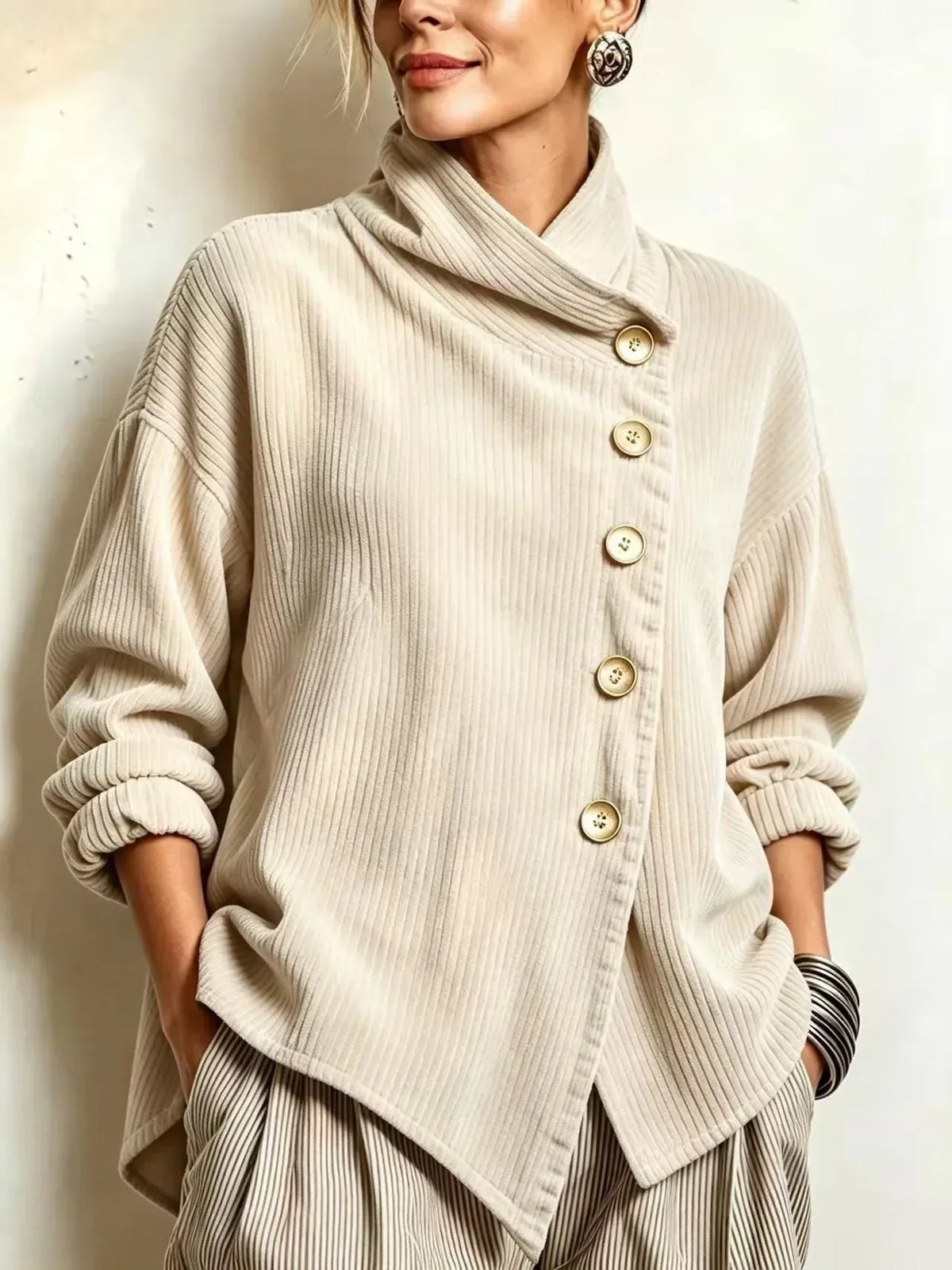 Aldona | Corduroy Button Shirt
