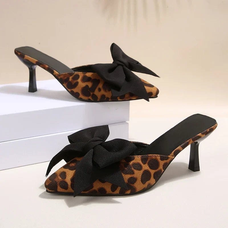 Sienna | Leopard Print Bow Pumps