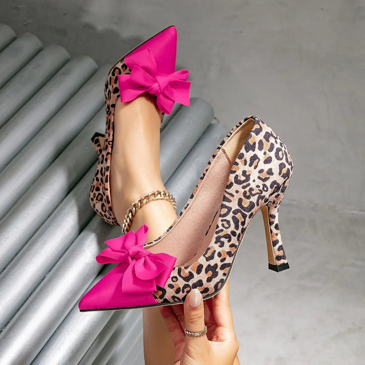 Gianna | Leopard Print Bow Heels