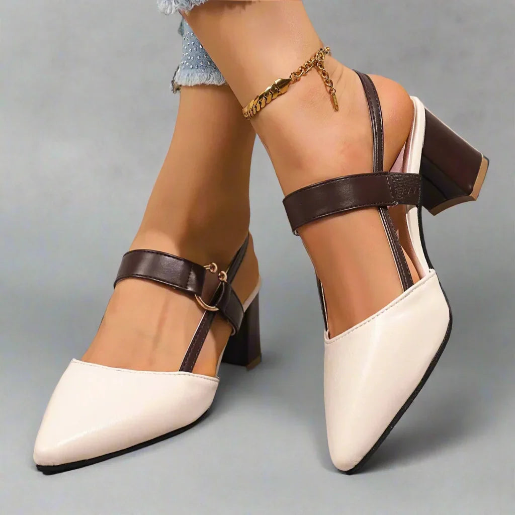 Avalina | Heels with Gold-Tone Ring
