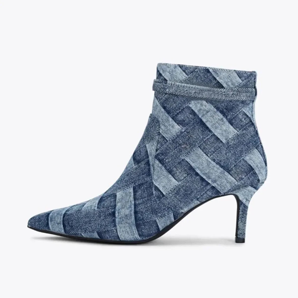 Danica | Woven Denim Heels