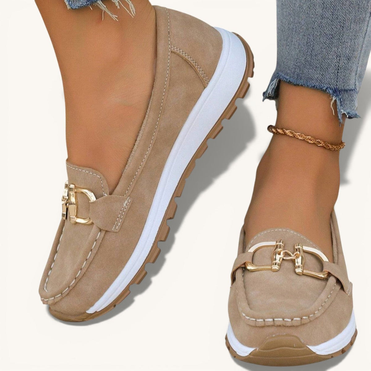 Janine | Flat Loafers with Buckle