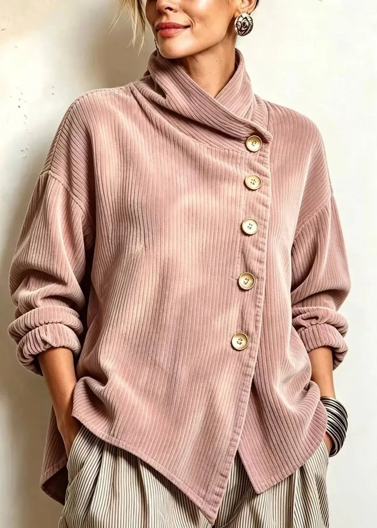 Aldona | Corduroy Button Shirt