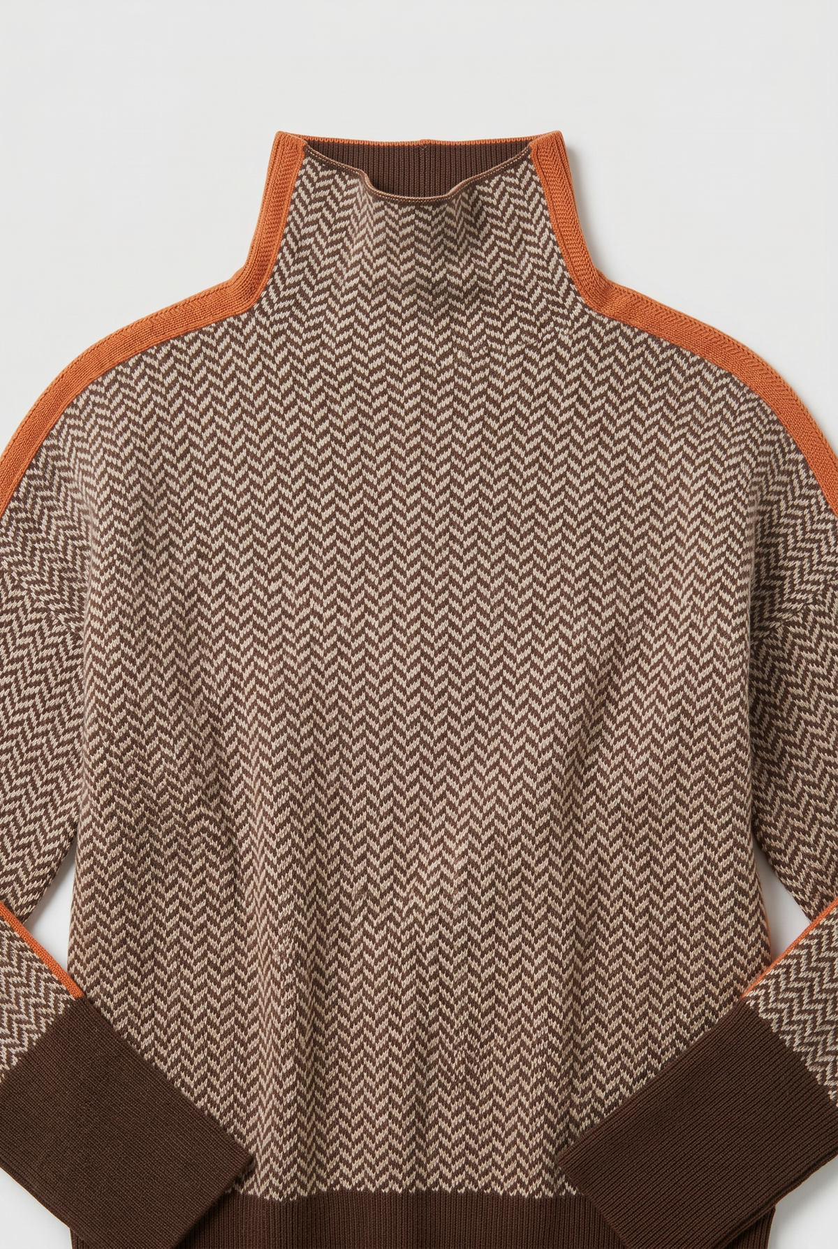 Marie | Contrast Stripe Turtleneck Top