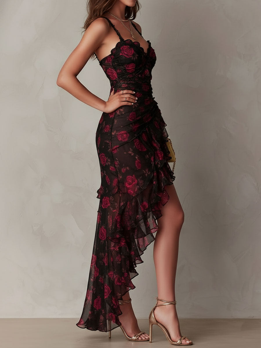 Ursula | Lace and Ruffle Dress
