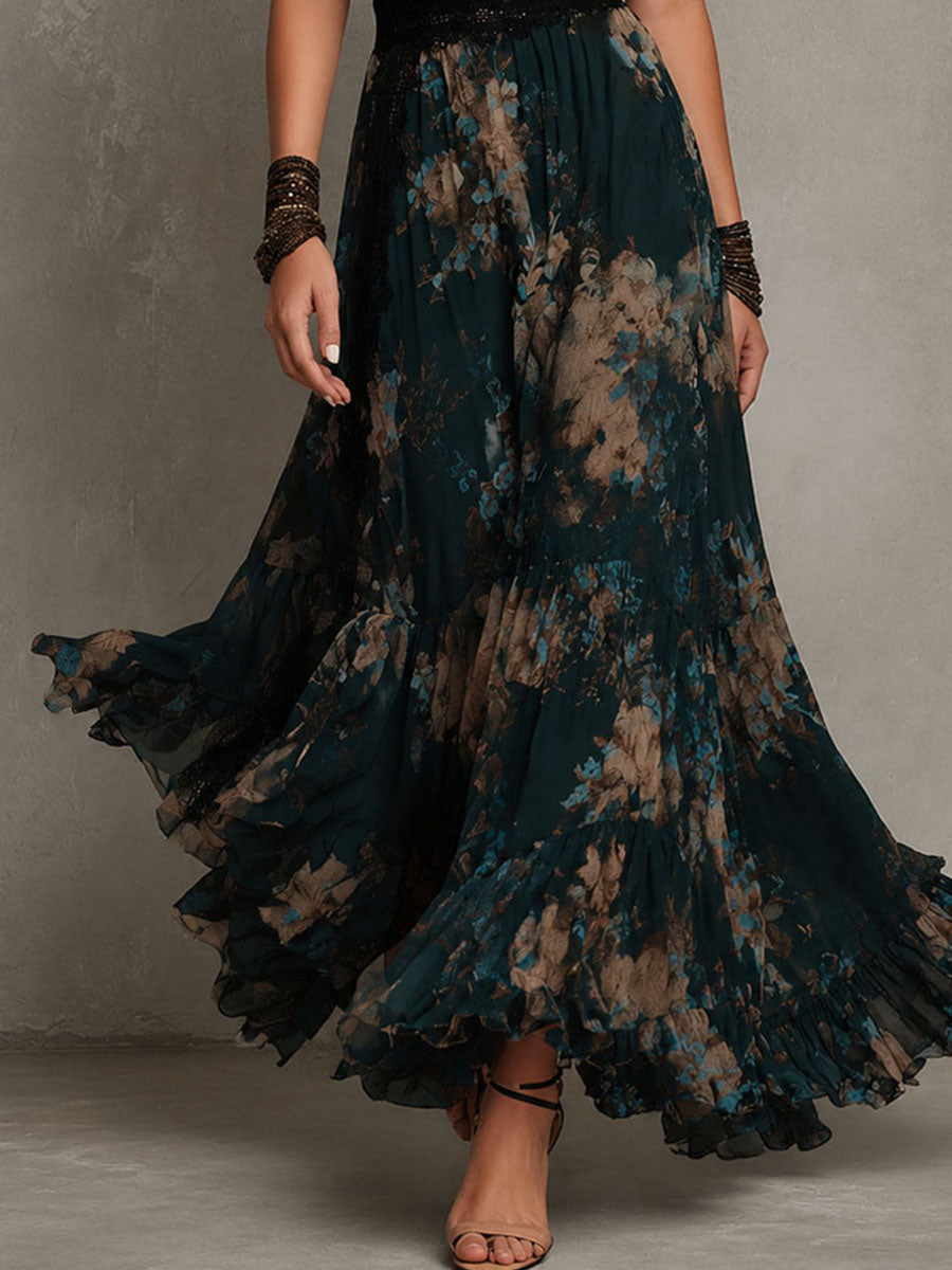 Agatha | Light Floral Tiered Maxi Dress