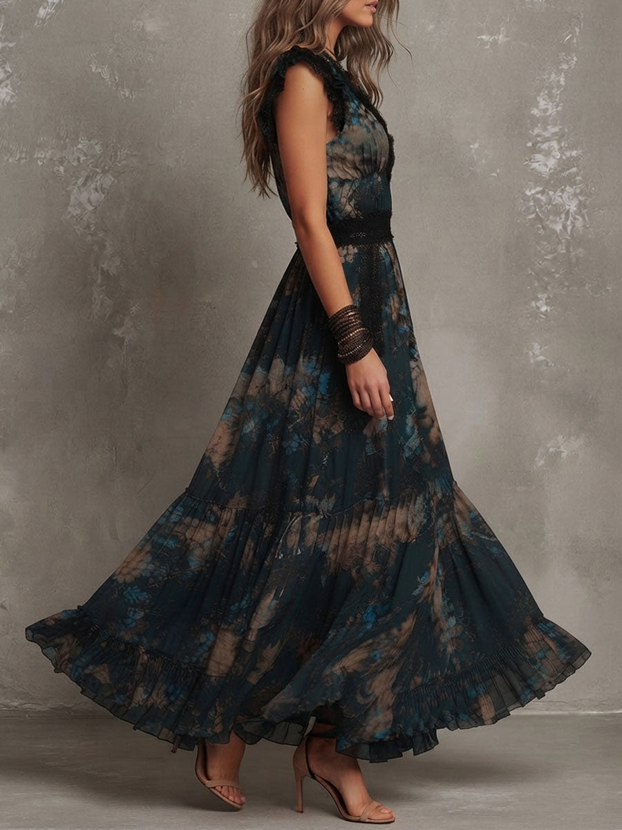 Agatha | Light Floral Tiered Maxi Dress