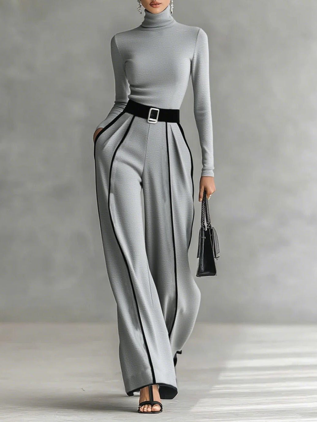Anna | Two-Piece Set with Contrast Trim
