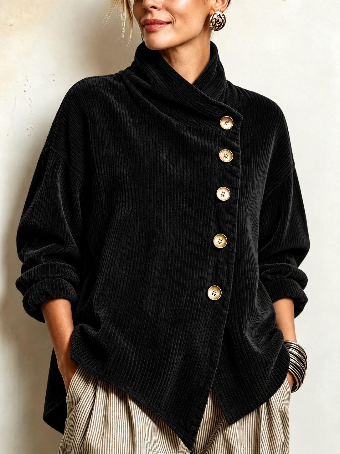 Aldona | Corduroy Button Shirt