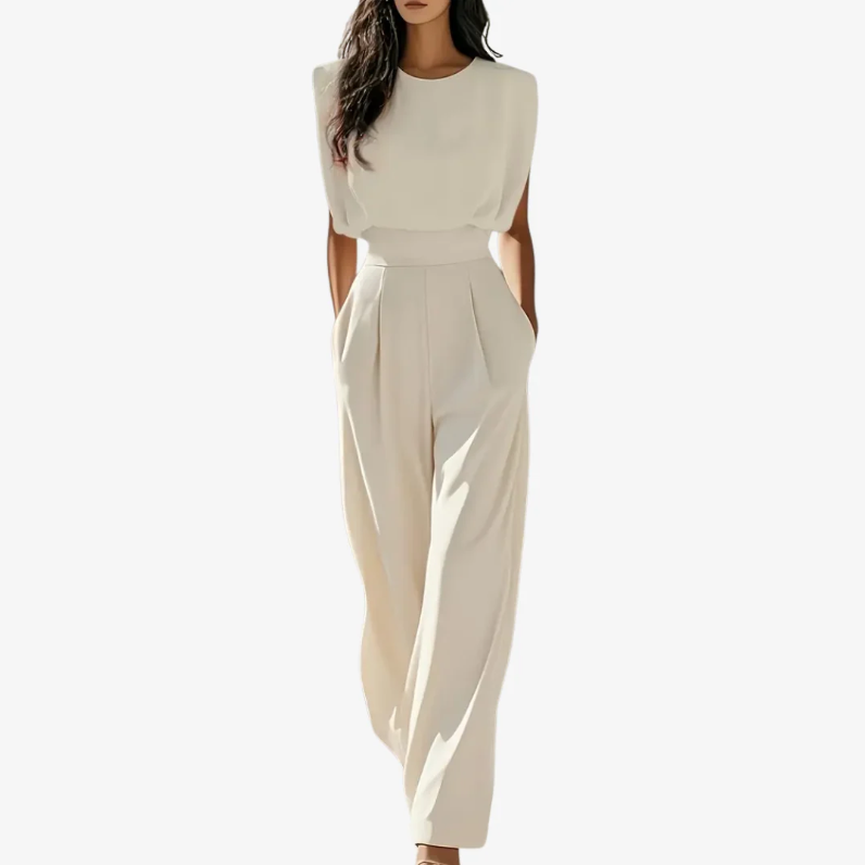 Dominique | Defined-Waist Jumpsuit