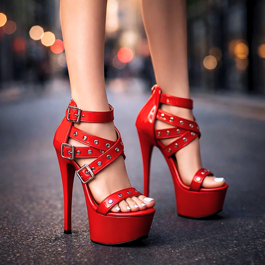 Serena | Platform Buckle Heels