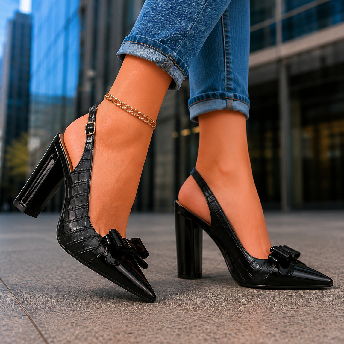 Mirabella | Slingback Bow Heels