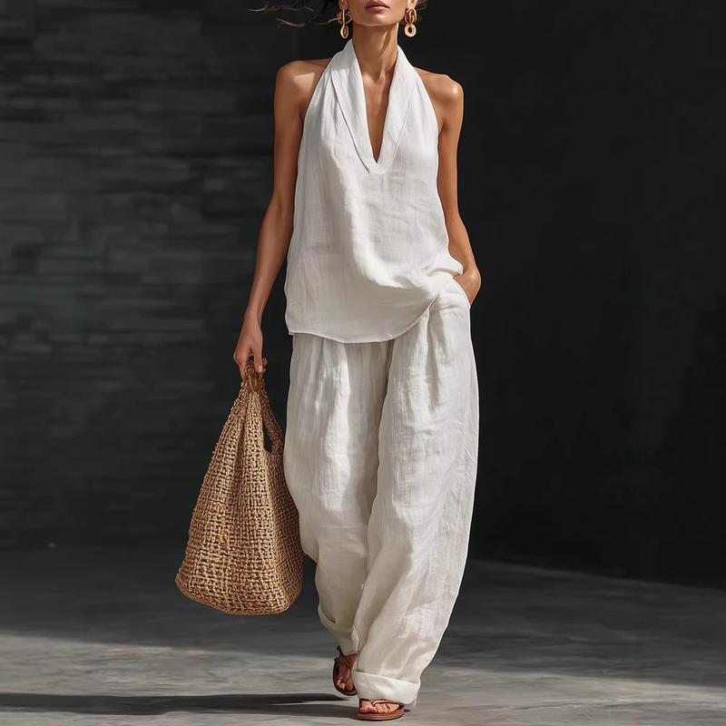 Eve | Linen-Look Set for Hot Days