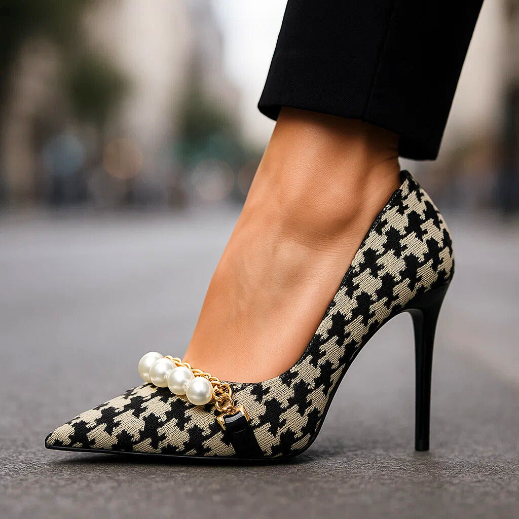 Ariana | Heels with Pearl-Look Accent