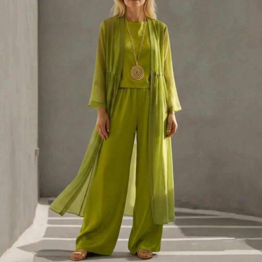 Henrietta | Three-Piece Set with Cardigan