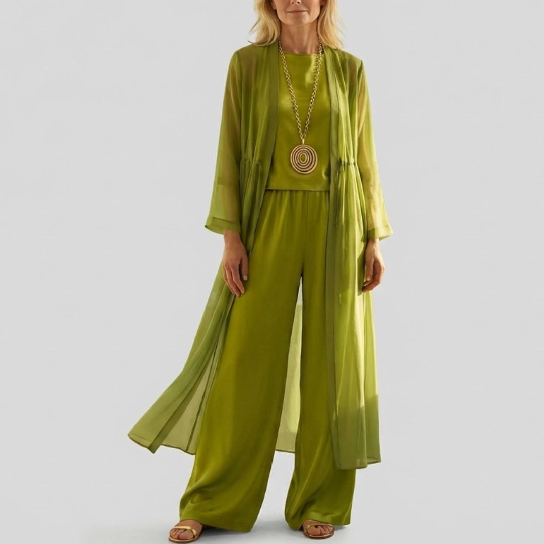 Henrietta | Three-Piece Set with Cardigan