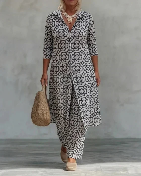 Marianne | Button-Front Two-Piece Set